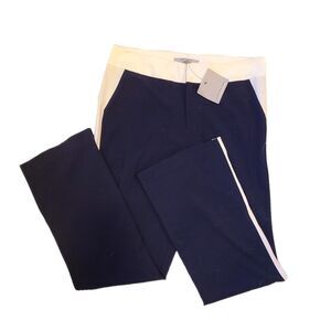 Marc New York NWT Navy Blue & White Stripe Hi-Rise Straight Dress Pants, Size 14